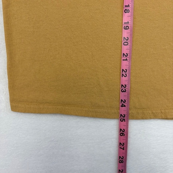 Retrofit Rose Head Patch T-Shirt, Short Sleeves, Tan/Mustard/Yellowish, Small - Picture 9 of 11